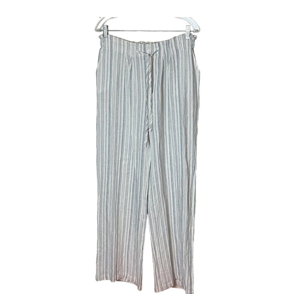 NWT Thread & Supply linen blend striped drawstring pants - Picture 3 of 7